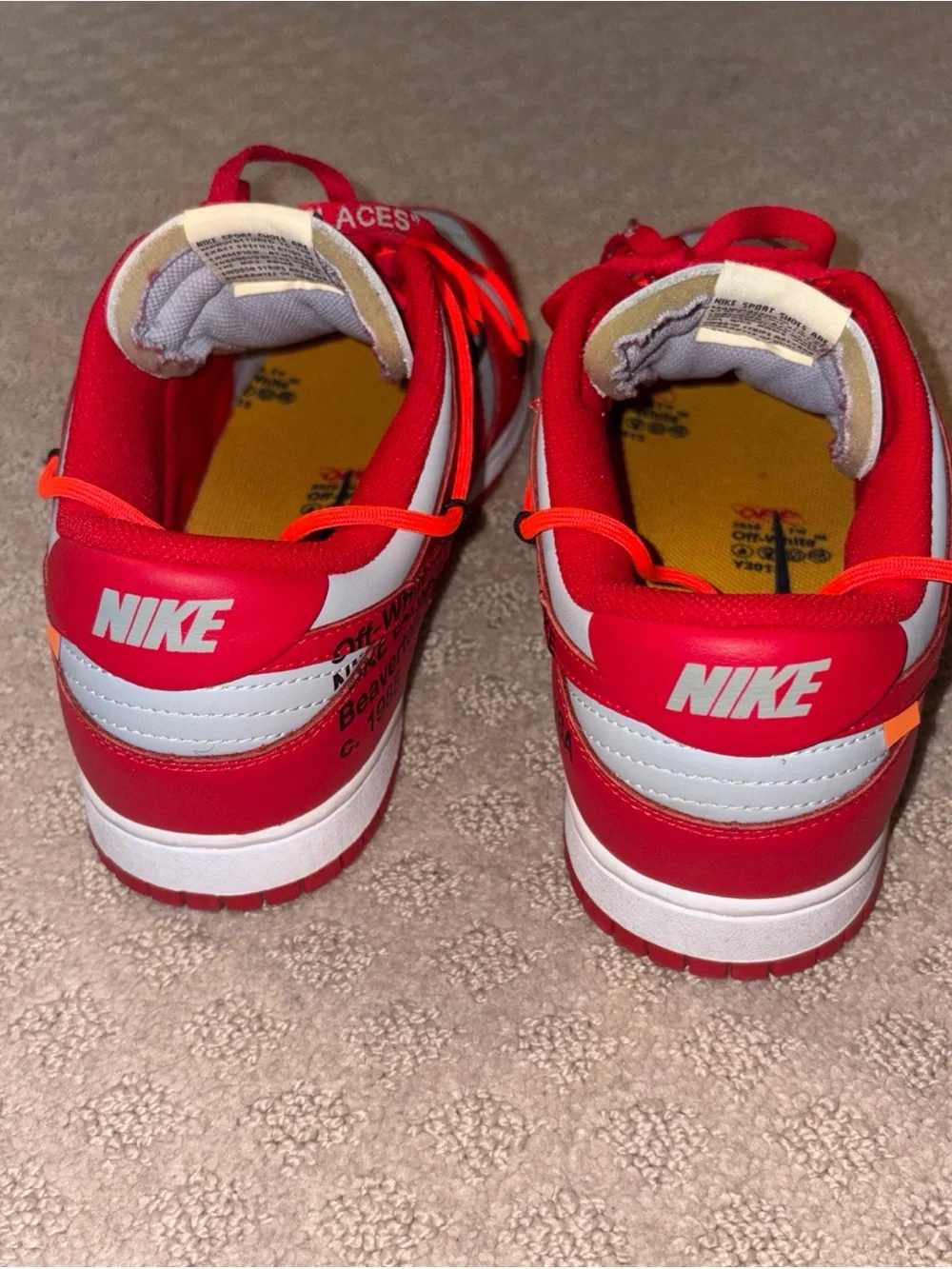 Off-White x Nike Dunk Low University Red